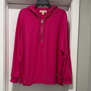 MICHAEL Michael Kors Vibrant Pink 1/2 zip Hoodie